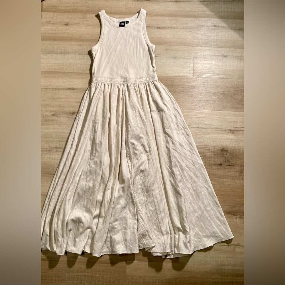Gap Textured Crinkle Midi Tank top Dress